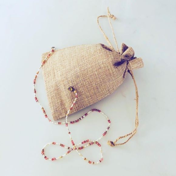 Handmade Accessories - Hand Beaded Delicate Face Mask Lanyard Chain